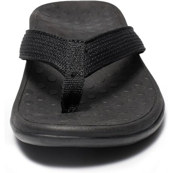 Llsoarss Womens Black Size 9 Orthopedic Flip Flops Arch Support Sandals - Picture 3 of 12